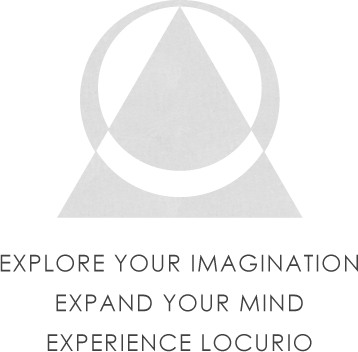 Locurio logo: Explore your imagination. Expand your mind. Experience Locurio.