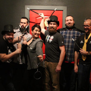 Photo of a team at The Vanishing Act escape room