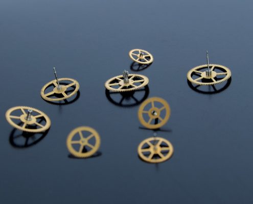 Photo of small brass gears